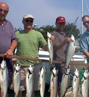 Catching King Salmon on Lake Michigan!